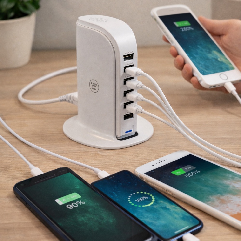 Westinghouse 5-Port USB Charging Tower – Smart Technology – New in Box